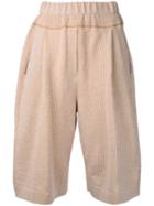 Boboutic - High-waisted Shorts - Women - Cotton/linen/flax/polyamide - S, Yellow/orange, Cotton/linen/flax/polyamide