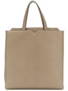 Valextra - Classic Tote - Women - Calf Leather - One Size, Nude/neutrals, Calf Leather