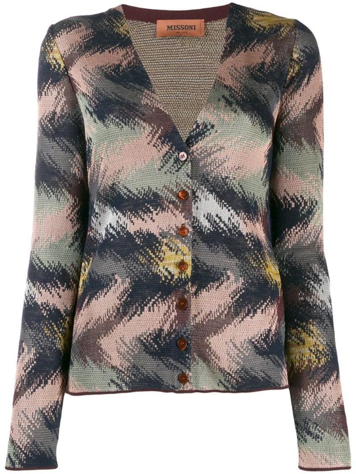 Missoni Patterned V-neck Cardigan - Brown