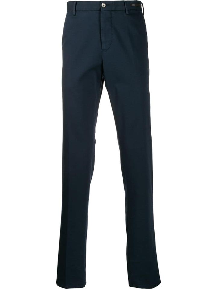 Pt01 Regular Straight-leg Trousers - Blue