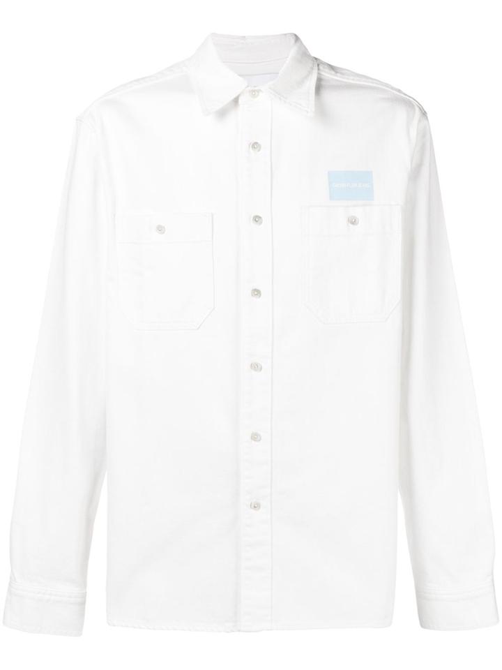 Calvin Klein Jeans Long-sleeve Uniform Denim Shirt - White