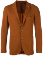 Tagliatore - Fitted Blazer - Men - Cotton/cupro - 48, Brown, Cotton/cupro