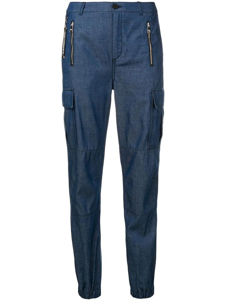 Karl Lagerfeld Denim Cargo Trousers - Blue
