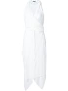 Ann Demeulemeester Asymmetric Tie Detail Wrap Dress, Women's, Size: 38, White, Silk