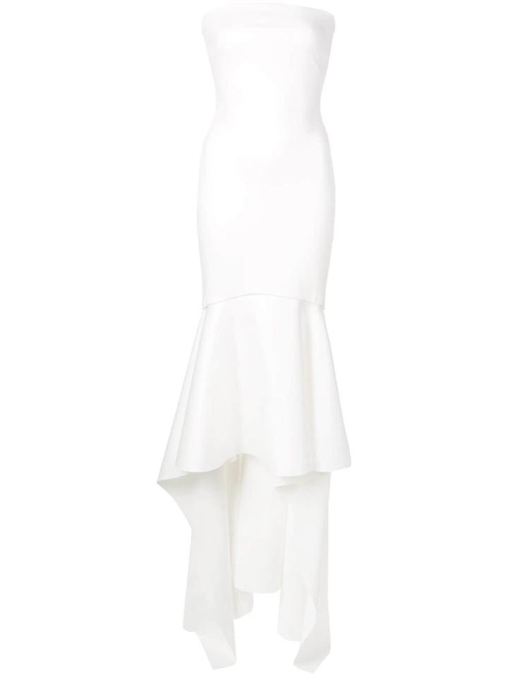 Solace London Asymmetric Evening Dress - White