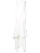 Solace London Asymmetric Evening Dress - White
