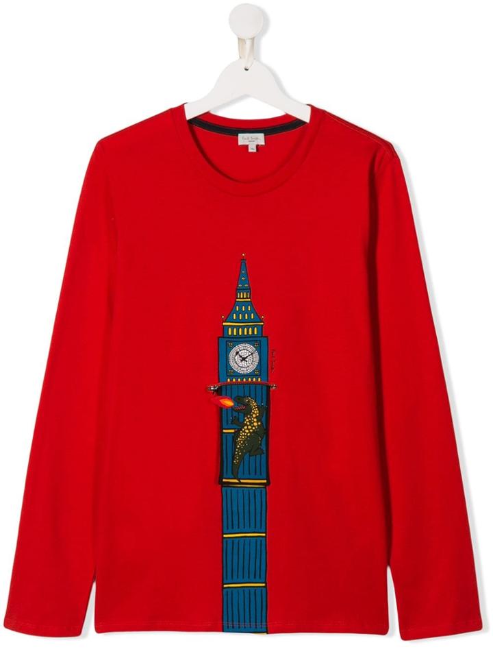 Paul Smith Junior Teen Long Sleeved T-shirt - Red