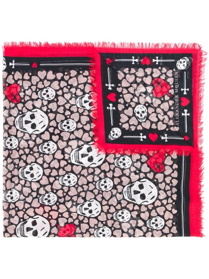 Alexander Mcqueen Skull Scarf - Multicolour