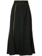 Rosie Assoulin Contrast Stitch Midi Skirt - Black
