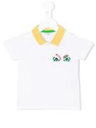 Fendi Kids - Monster Applique Polo Shirt - Kids - Cotton - 18 Mth, White