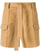 Dorothee Schumacher Belted Cargo Shorts - Brown