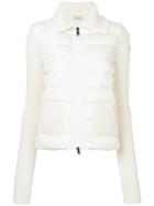 Moncler - Ribbed Detail Padded Jacket - Women - Polyamide/cashmere/wool/goose Down - S, White, Polyamide/cashmere/wool/goose Down