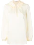 P.a.r.o.s.h. Pleated Collar Blouse - Nude & Neutrals