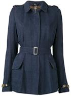 Gianfranco Ferré Pre-owned 2000's Belted Jacket - Blue