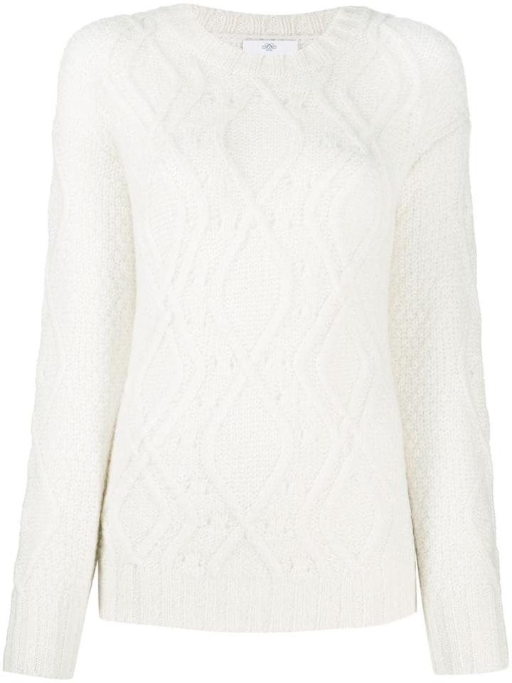 Allude Chunky Knit Jumper - White