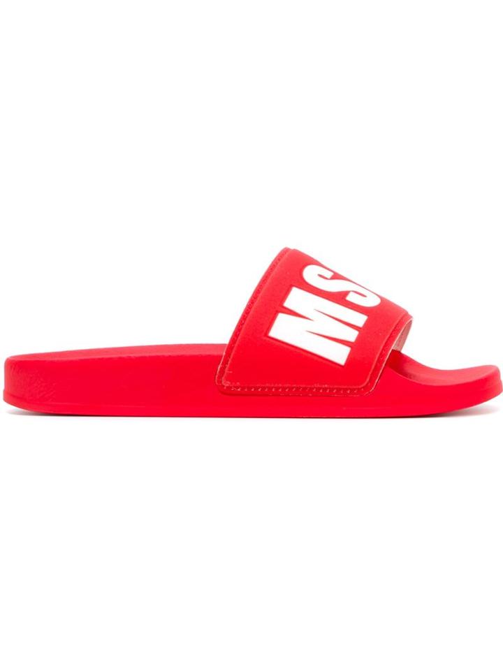 Msgm Logo Print Sliders