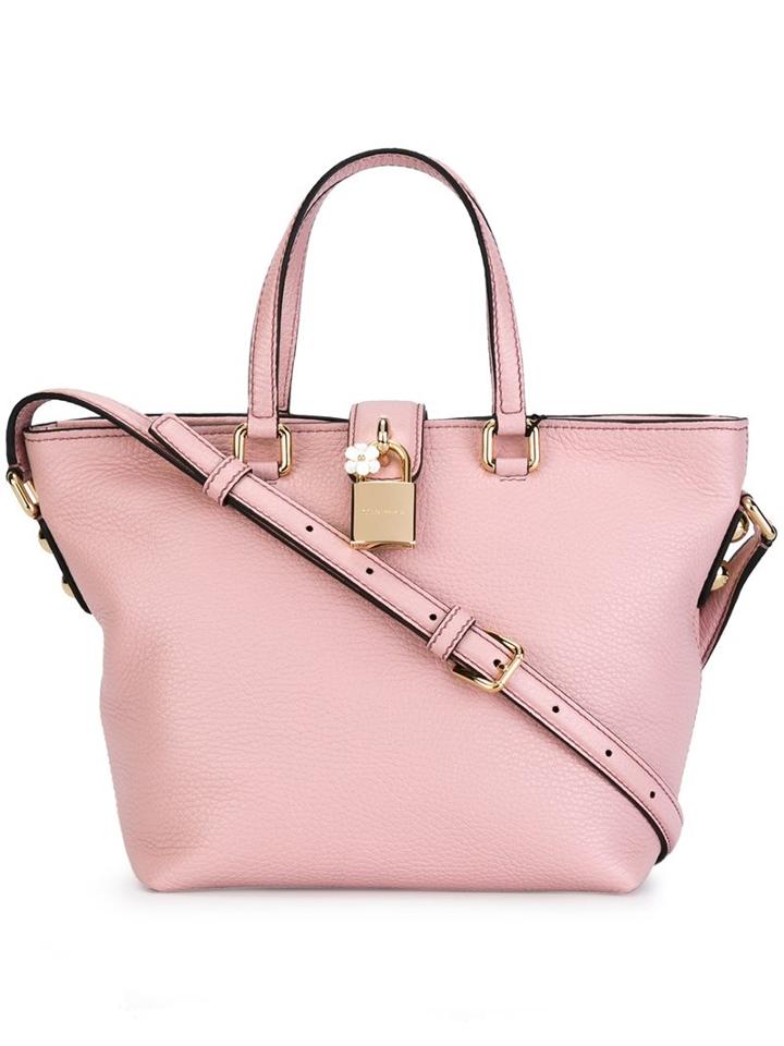 Dolce & Gabbana Small 'dolce' Shopper Tote, Women's, Pink/purple, Leather/metal
