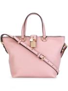 Dolce & Gabbana Small 'dolce' Shopper Tote, Women's, Pink/purple, Leather/metal