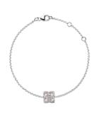 De Beers 18kt White Gold Enchanted Lotus One-motif Diamond Bracelet -