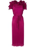 Romance Was Born Bloom Pleated Dress - Purple