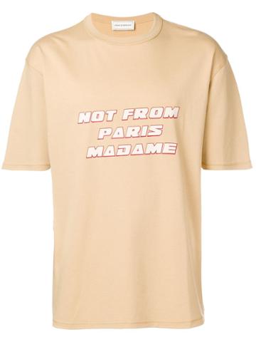 Drôle De Monsieur Slogan T-shirt - Neutrals
