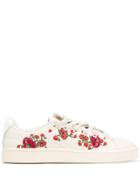 Puma Embroidered Floral Sneakers - Neutrals