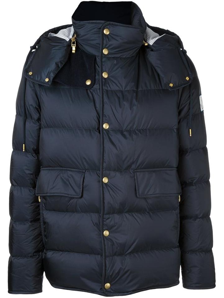 Moncler Gamme Bleu Padded Jacket, Men's, Size: 4, Blue, Cotton/feather Down/polyamide/cupro