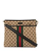 Gucci Pre-owned Gg Shelly Line Gg Supreme Shoulder Bag - Brown