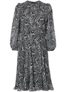 Derek Lam - Zebra Print Semi-sheer Dress - Women - Silk - 42, Black, Silk