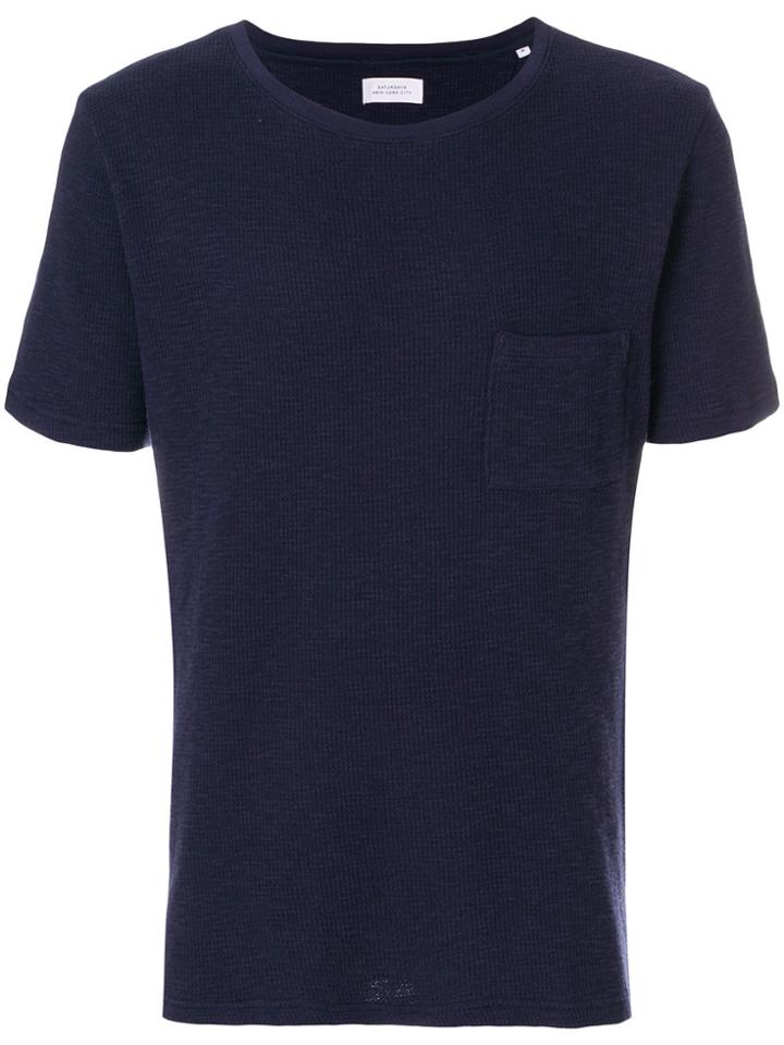 Saturdays Nyc Short-sleeve Fitted T-shirt - Blue