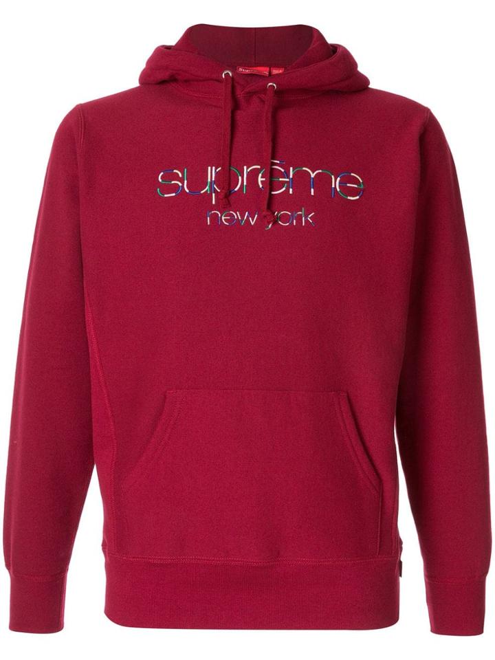 Supreme Logo Hoodie - Red