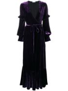 Raquel Diniz Tie Waist Gown - Purple