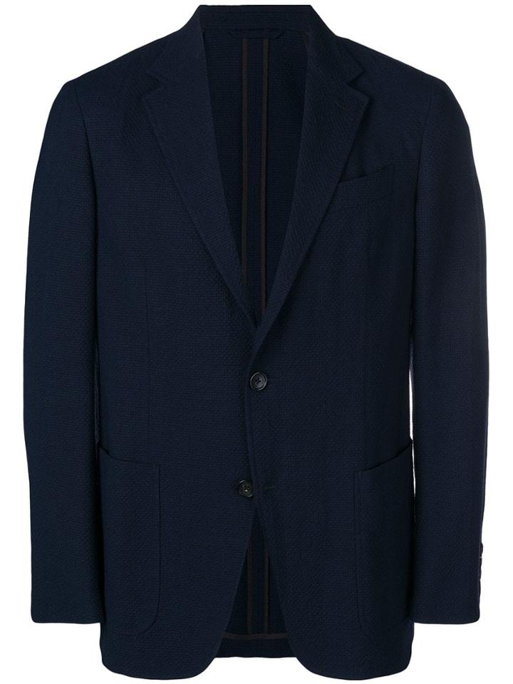 Ermenegildo Zegna Textured Suit Jacket - Blue