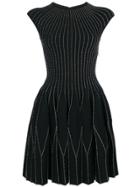 Alexander Mcqueen Embroidered Mini Dress - Black