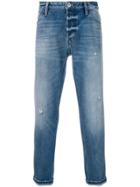 Pt05 Distressed Straight-leg Jeans - Blue