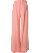 Le Ciel Bleu Relax Wide Leg Trousers, Women's, Size: 38, Pink/purple, Rayon/triacetate