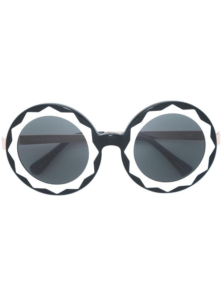 Linda Farrow Gallery - Round Oversized Shaped Sunglasses - Women - Acetate/metal - One Size, Black, Acetate/metal