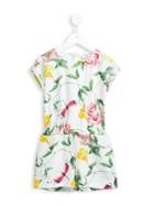 Monnalisa Floral Print Playsuit, Toddler Girl's, Size: 4 Yrs, White