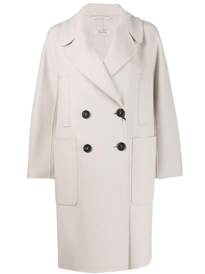 's Max Mara Double Breasted Coat - Neutrals