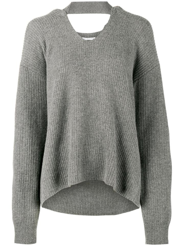Rejina Pyo Lisa Knitted Ribbed Sweater - Grey