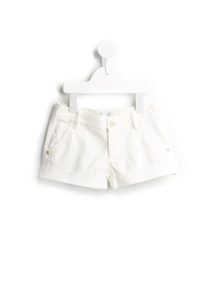 Young Versace Denim Shorts, Girl's, Size: 10 Yrs, White