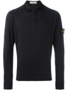 Stone Island Long Sleeve Polo Shirt, Men's, Size: Xxl, Black, Cotton
