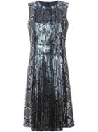 Marc Jacobs Pleated Panel Printed Dress