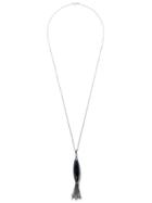Fairfax & Roberts 18kt White Gold Enamel, Diamond And Sapphire Pendant