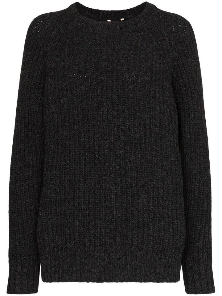 Sunflower Sailor Knit Wool Jumper - Black