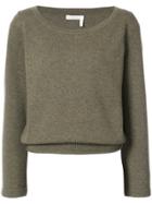 Chloé Cashmere Wide Neck Sweater - Green