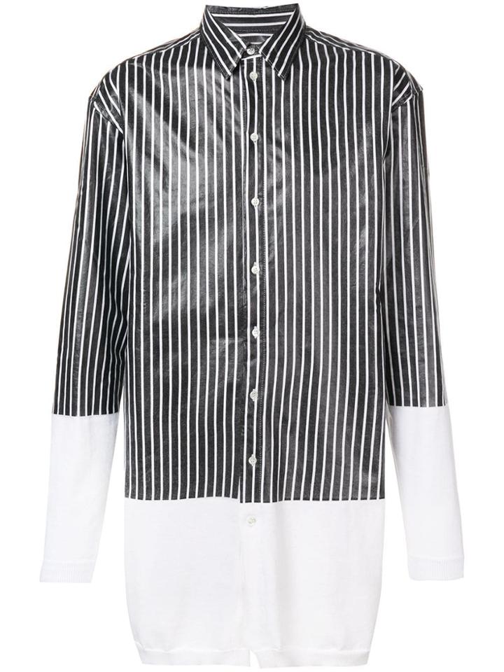 Y / Project Oversized Stripe Panel Shirt - White