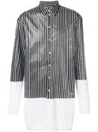 Y / Project Oversized Stripe Panel Shirt - White