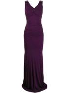 Roberto Cavalli Embellished Maxi Dress - Purple