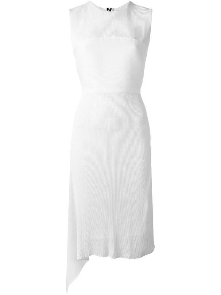 Mcq Alexander Mcqueen Pleated Draped Dress, Women's, Size: 40, White, Polyester